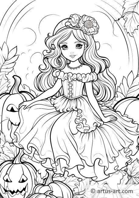 Pumpkin Fairy Coloring Page