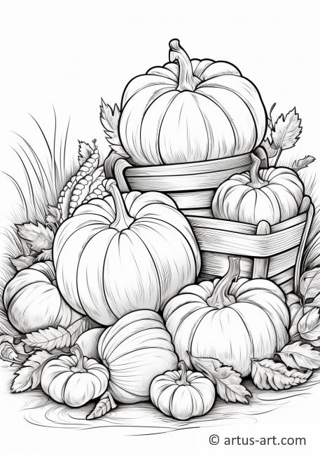 Pumpkin Harvest Coloring Page