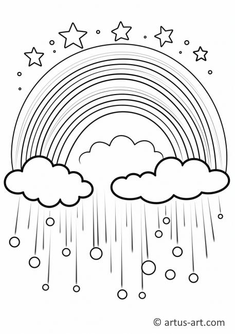 Rainbow After the Rain Coloring Page