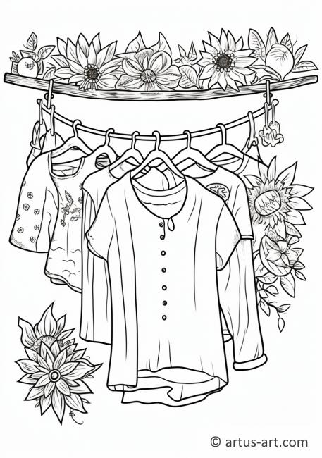 Recycled Clothing Coloring Page