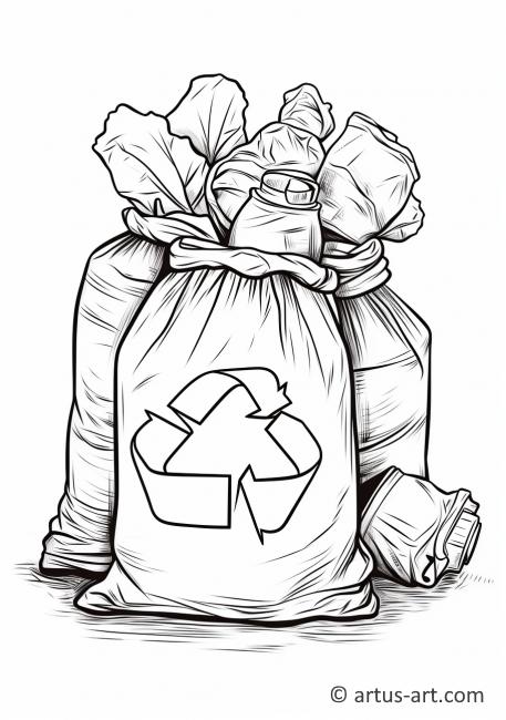 Recycled Plastic Bag Coloring Page