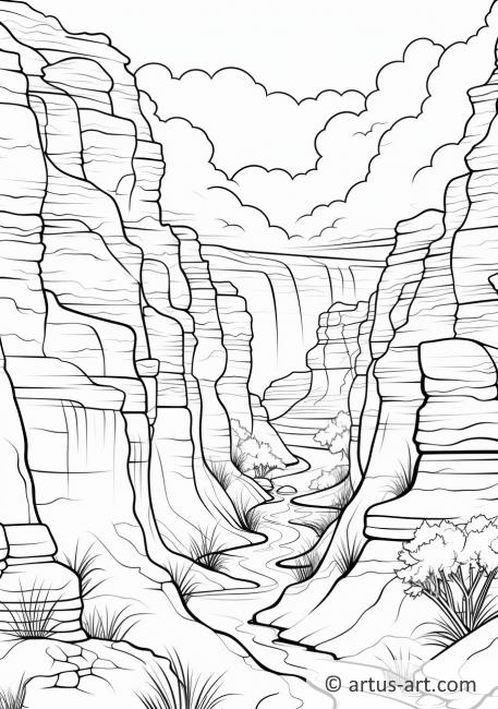 Rocky Canyon Coloring Page