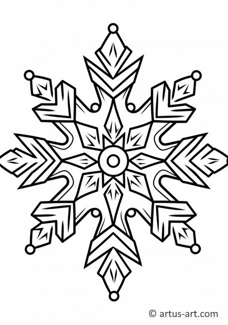 Página para Colorir de Flocos de Neve