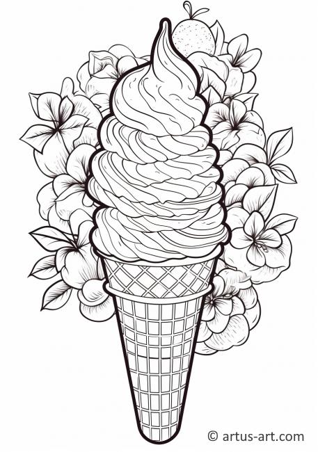 Letní zmrzlinová omalovánka