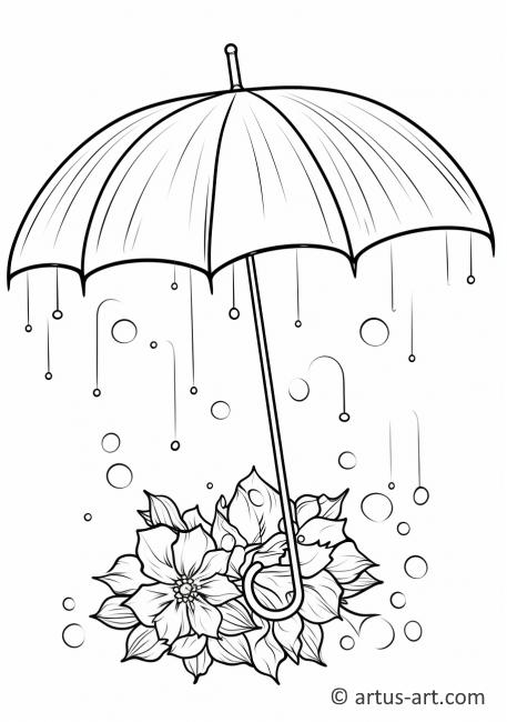 Barvačka s deštníkem ve větru