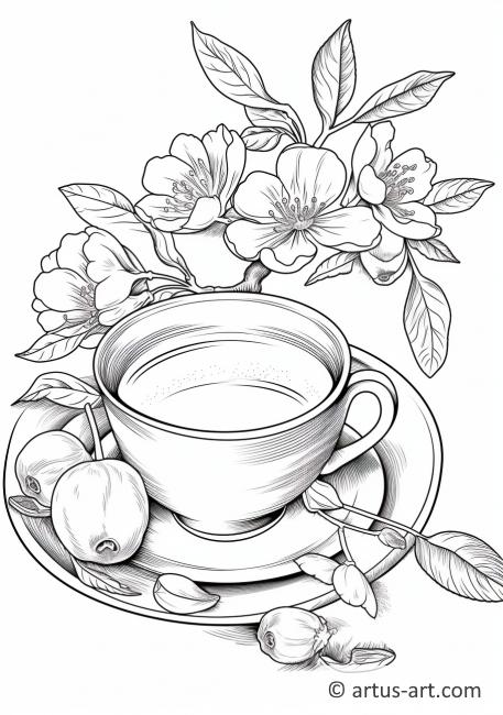 Barvící stránka s meruňkovým čajem