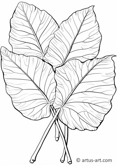 Breadfruit Leaves Coloring Page