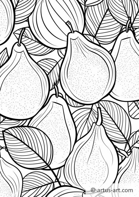 Guava Pattern Coloring Page