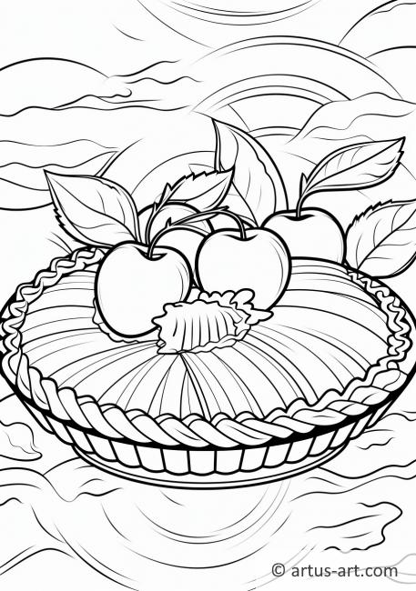 Pagina da colorare della torta di guava