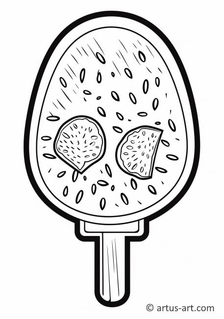 Guava Popsicle Coloring Page