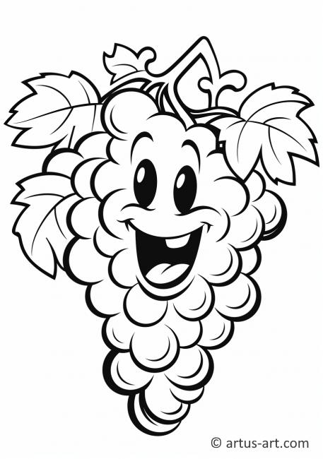 Laughing Grapes Coloring Page