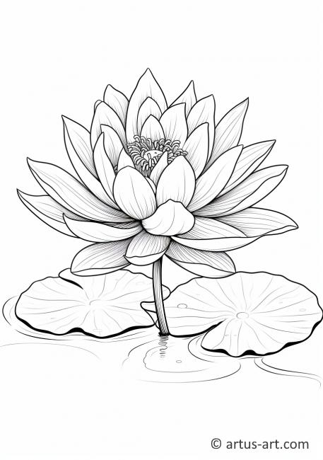 Floare de lotus pe o frunză de nuferi