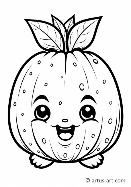 Page de coloriage de personnages de melon