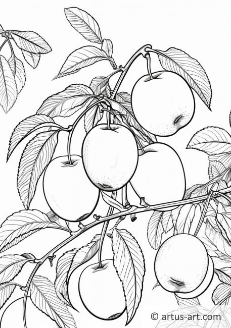 Nectarine Garden Coloring Page