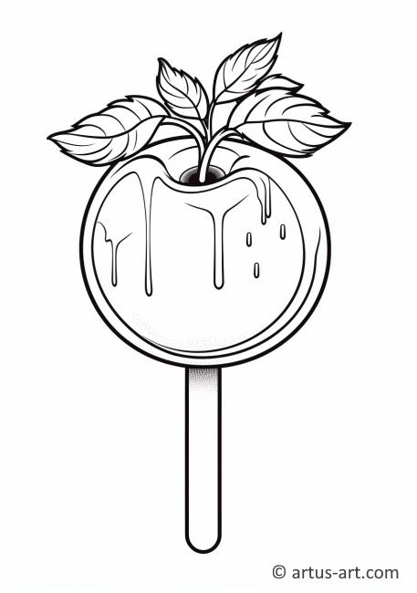 Nectarine Popsicle Coloring Page