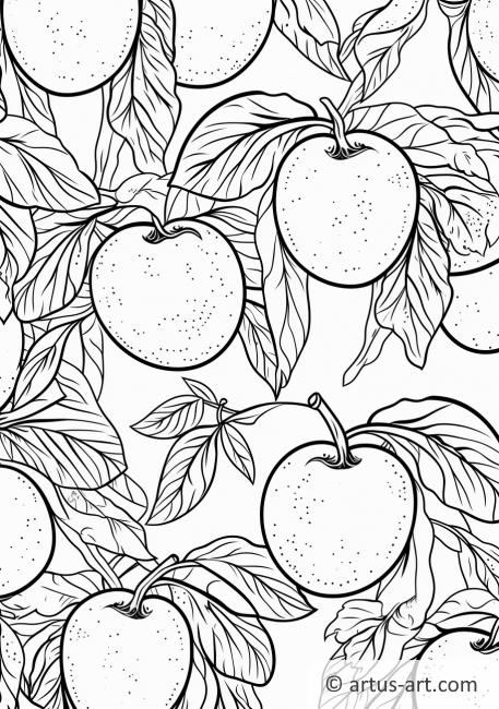 Nectarine Wallpaper Coloring Page