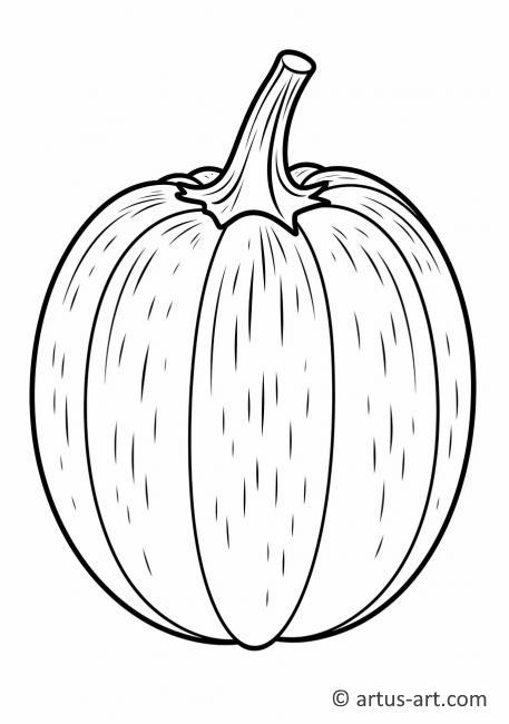 Outlined Melon Coloring Page