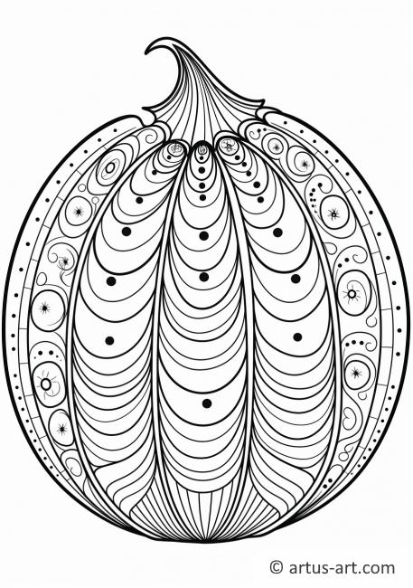 Patterned Melon Coloring Page