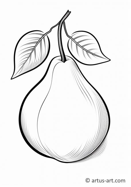 Päärynän värityskuva