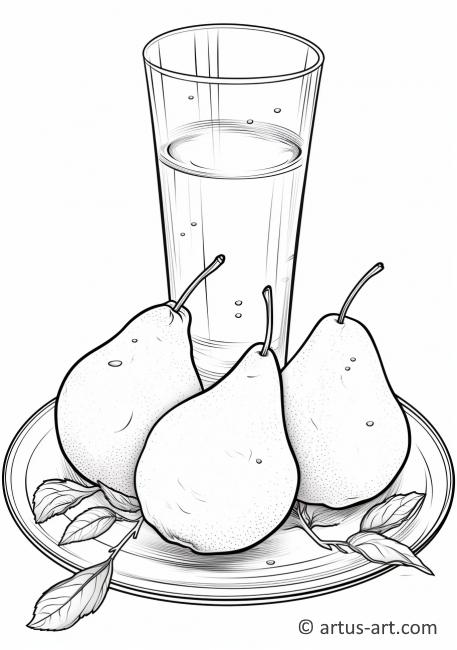 Pear Juice Coloring Page