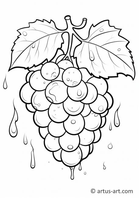 Sad Grapes Coloring Page