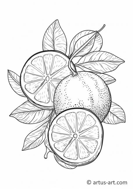 Sladká citronová omalovánka