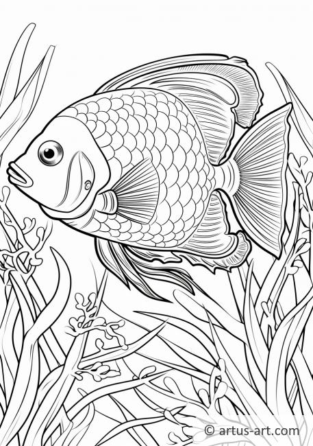 Tropical Fish Adventure Coloring Page