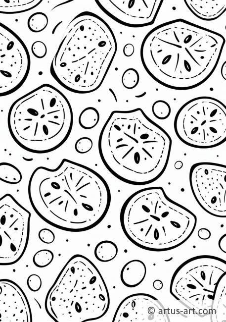 Vodní melounový vzor k vybarvení